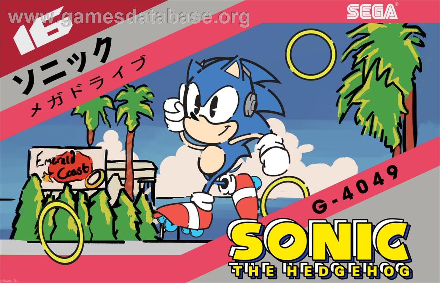 Sonic The Hedgehog - Nintendo NES - Artwork - Box