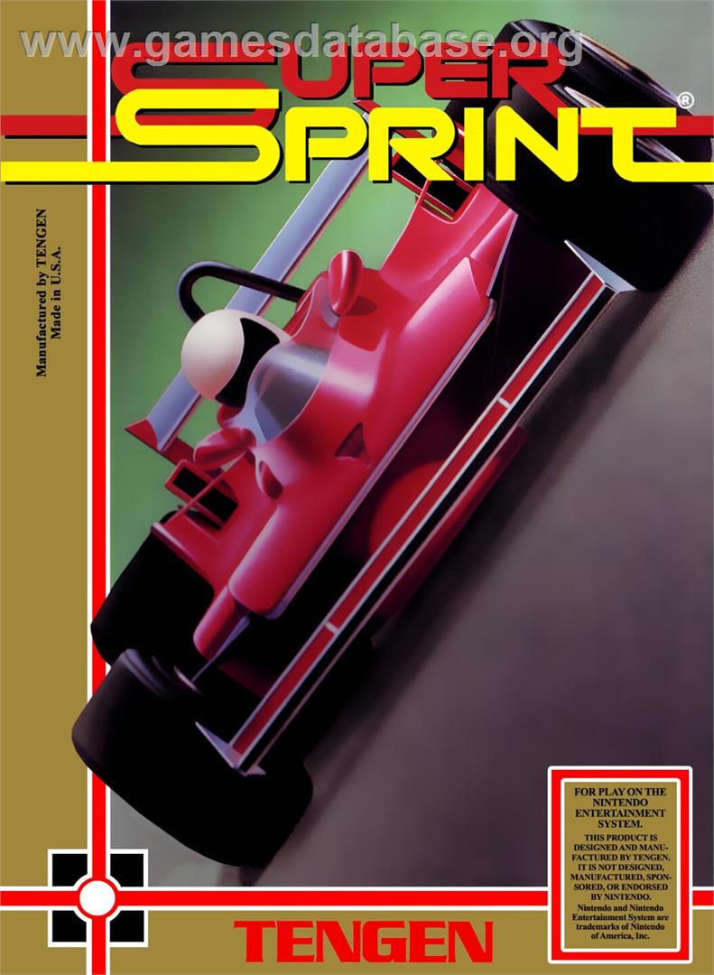 Super Sprint - Nintendo NES - Artwork - Box