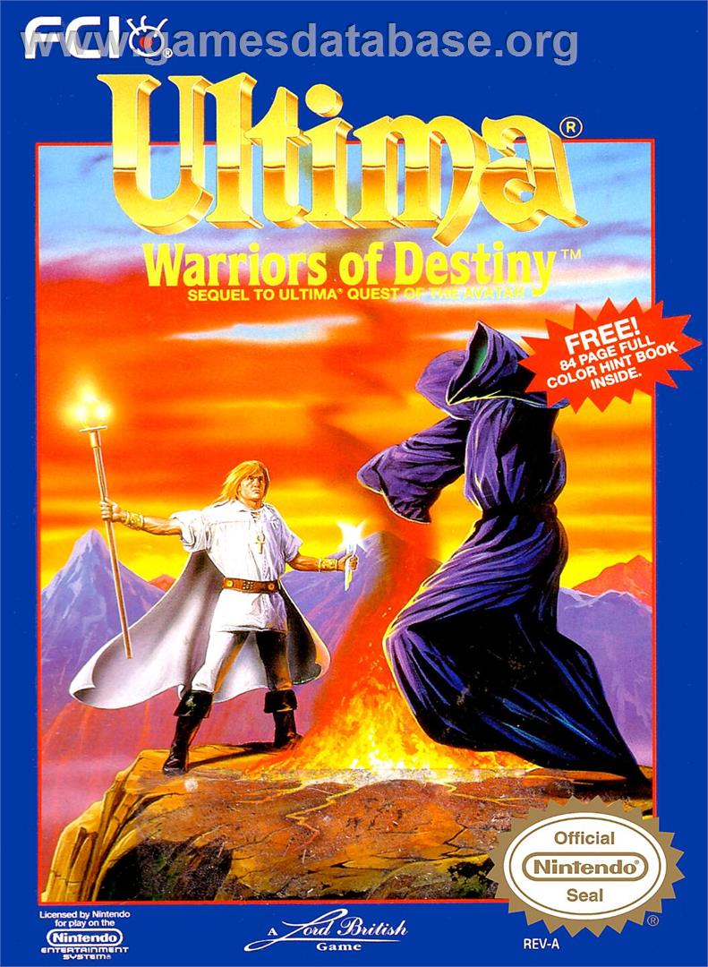 Ultima - Warriors Of Destiny - Nintendo NES - Artwork - Box