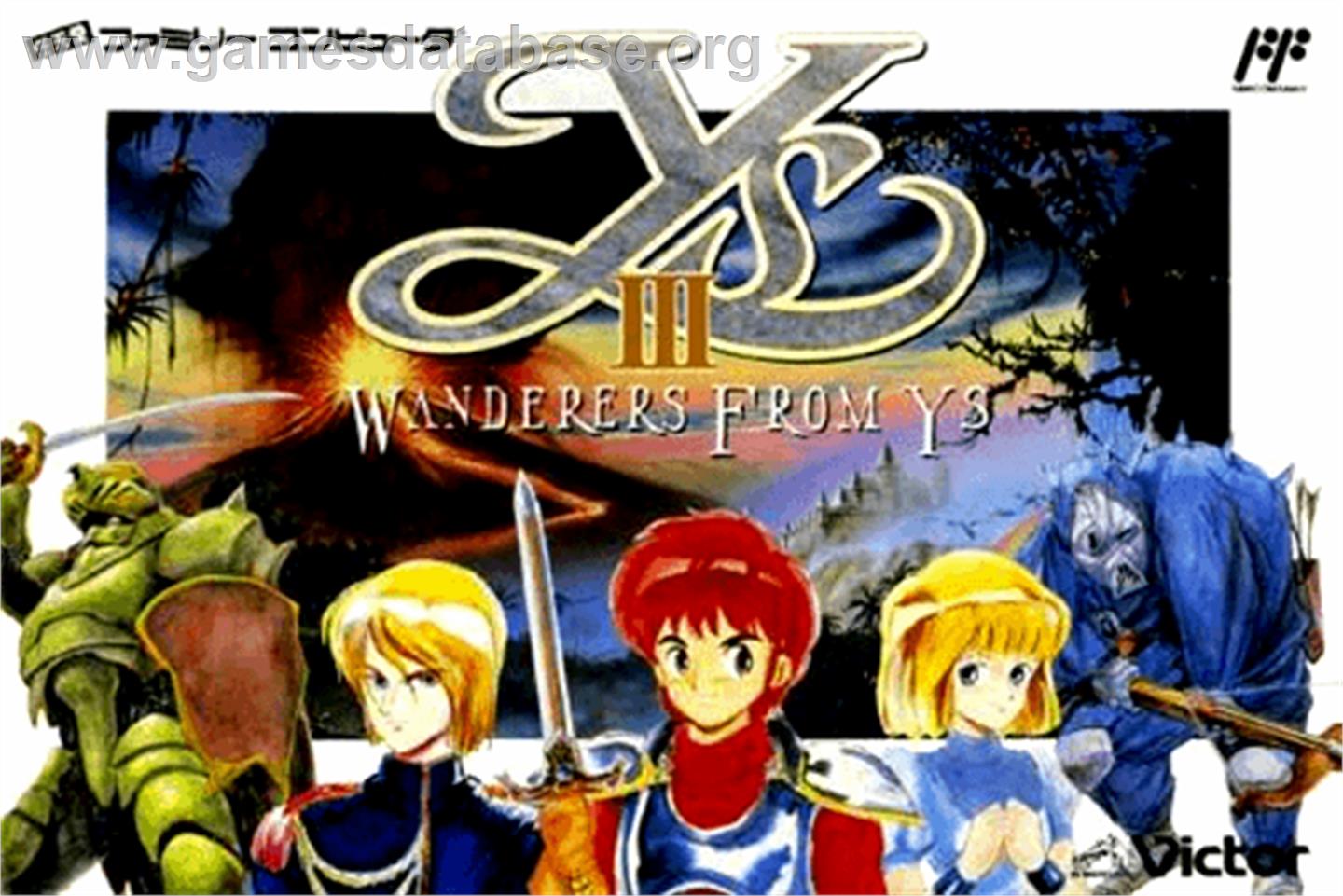 Ys III: Wanderers from Ys - Nintendo NES - Artwork - Box