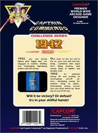 Box back cover for 1942 on the Nintendo NES.