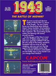 Box back cover for 1943 - The Battle Of Midway on the Nintendo NES.