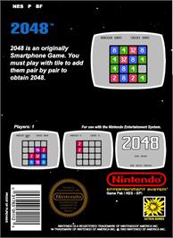 Box back cover for 2048 on the Nintendo NES.