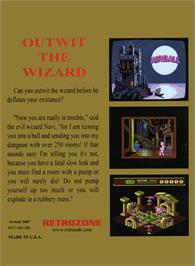 Box back cover for Airball on the Nintendo NES.