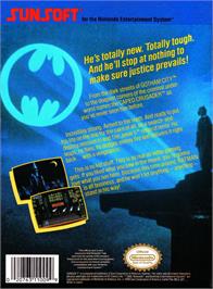 Box back cover for Batman - The Video Game on the Nintendo NES.