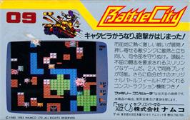 Box back cover for Battle City on the Nintendo NES.
