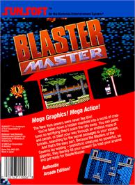 Box back cover for Blaster Master on the Nintendo NES.
