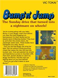 Box back cover for Bump 'n' Jump on the Nintendo NES.