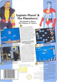 Box back cover for Captain Planet And The Planeteers on the Nintendo NES.
