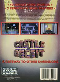 Box back cover for Castle Of Deceit on the Nintendo NES.
