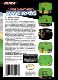 Box back cover for Cyber Stadium Series - Base Wars on the Nintendo NES.