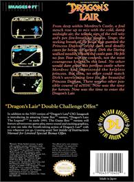 Box back cover for Dragon's Lair on the Nintendo NES.