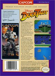 Box back cover for Duck Tales on the Nintendo NES.
