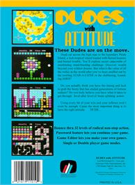 Box back cover for Dudes with Attitude on the Nintendo NES.
