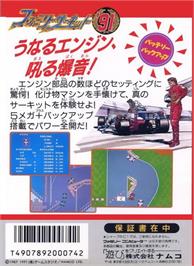 Box back cover for Family Circuit '91 on the Nintendo NES.