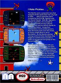 Box back cover for Free Fall on the Nintendo NES.