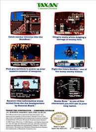 Box back cover for G.i. Joe - A Real American Hero on the Nintendo NES.