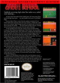 Box back cover for Ghoul School on the Nintendo NES.