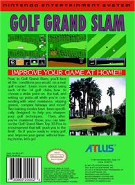 Box back cover for Golf Grand Slam on the Nintendo NES.