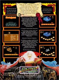 Box back cover for Hero Quest on the Nintendo NES.