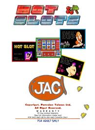 Box back cover for Hot Slot on the Nintendo NES.
