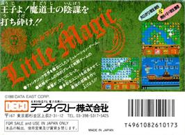 Box back cover for Little Magic on the Nintendo NES.
