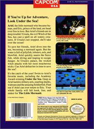 Box back cover for Little Mermaid on the Nintendo NES.