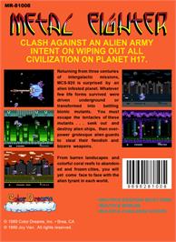Box back cover for Metal Fighter on the Nintendo NES.