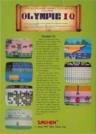 Box back cover for Olympic I.q. on the Nintendo NES.