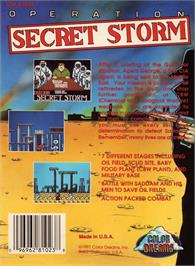 Box back cover for Operation Secret Storm on the Nintendo NES.