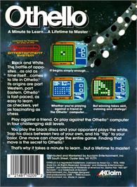 Box back cover for Othello on the Nintendo NES.