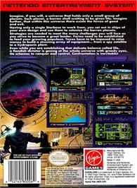 Box back cover for Overlord on the Nintendo NES.