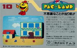 Box back cover for Pac-Land on the Nintendo NES.