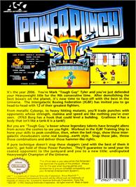 Box back cover for Power Punch 2 on the Nintendo NES.