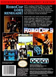 Box back cover for Robocop 3 on the Nintendo NES.