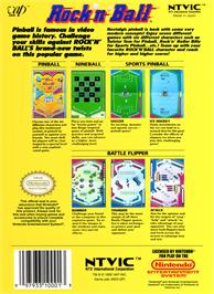 Box back cover for Rock 'n Ball on the Nintendo NES.