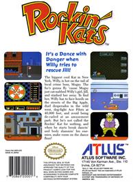 Box back cover for Rockin' Kats on the Nintendo NES.