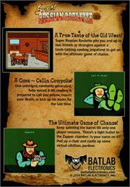 Box back cover for Russian Roulette on the Nintendo NES.