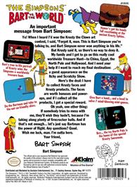 Box back cover for Simpsons - Bart Vs The World, The on the Nintendo NES.