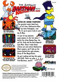 Box back cover for Simpsons - Bartman Meets Radioactive Man, The on the Nintendo NES.