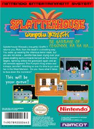 Box back cover for Splatterhouse: Wanpaku Graffiti on the Nintendo NES.