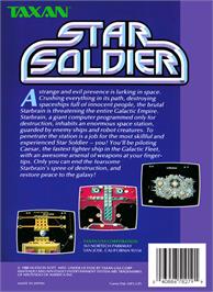 Box back cover for Star Soldier on the Nintendo NES.
