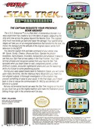 Box back cover for Star Trek - 25th Anniversary on the Nintendo NES.