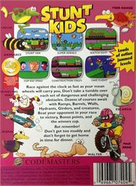 Box back cover for Stunt Kids on the Nintendo NES.