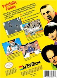 Box back cover for Three Stooges, The on the Nintendo NES.