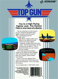 Box back cover for Top Gun on the Nintendo NES.