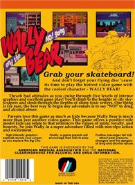 Box back cover for Wally Bear And The No! Gang on the Nintendo NES.