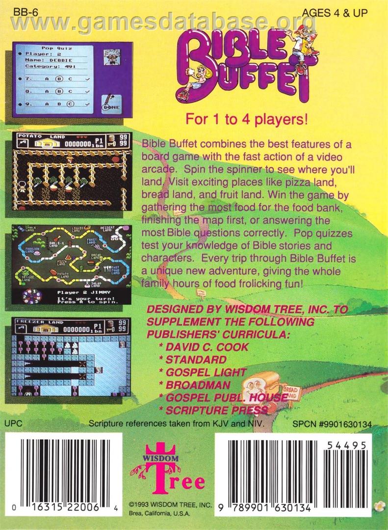 Bible Buffet - Nintendo NES - Artwork - Box Back