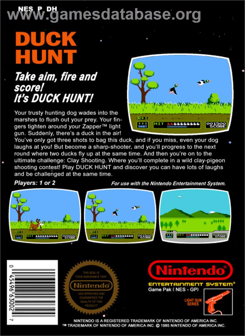 Duck Hunt - Nintendo NES - Artwork - Box Back