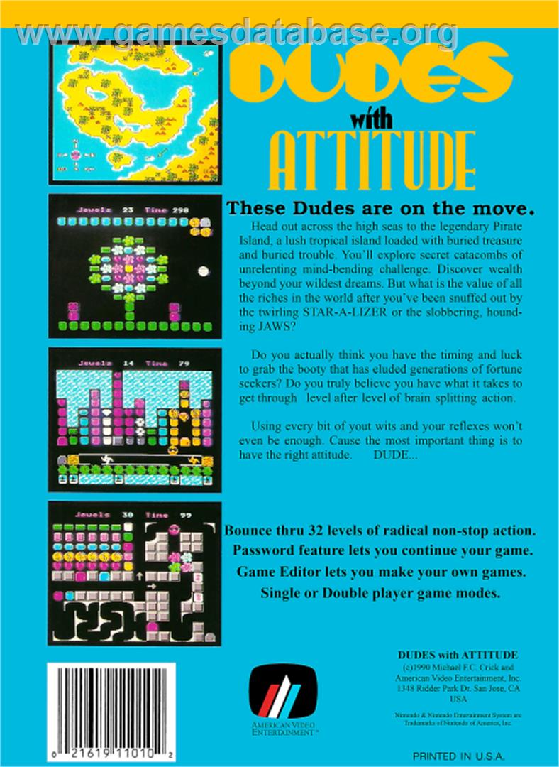 Dudes with Attitude - Nintendo NES - Artwork - Box Back